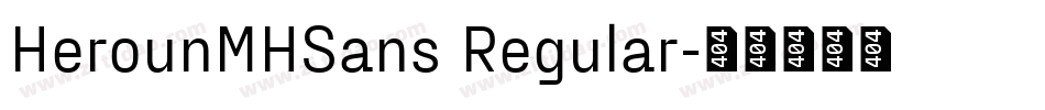 HerounMHSans Regular字体转换